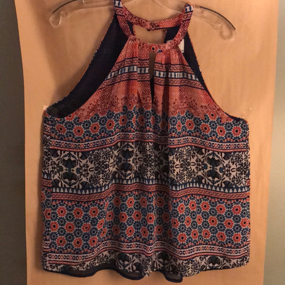 Greylin Dustan Silk Halter Blouse